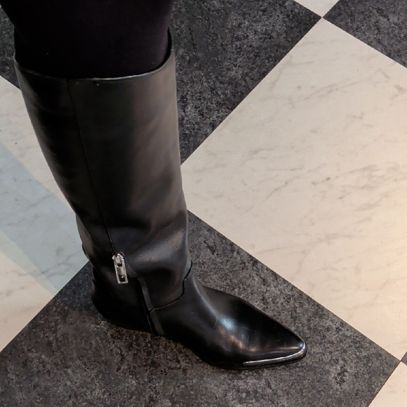 Franco Sarto Billie Black Heeled Boots Medium Width - Picture 7 of 8